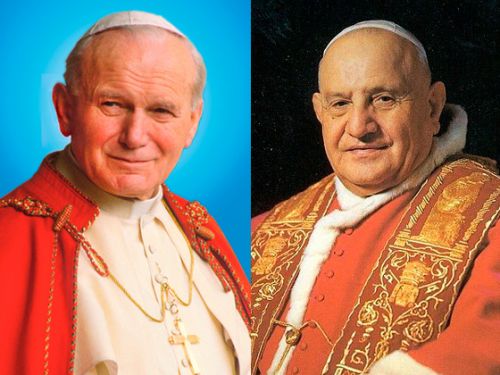Juan XXIII y Juan Pablo II que serán canonizados este domingo